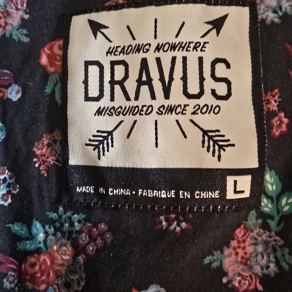 Dravus Black Floral Men's Shirt - Picture 2 of 4